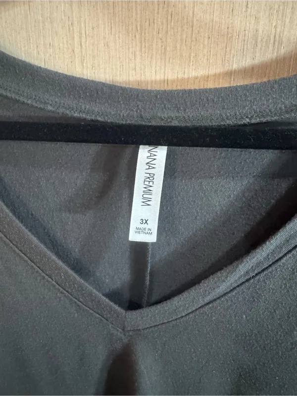 Zenana Outfitters Charcoal V-Neck Swing Dress Size 3X - Image 3