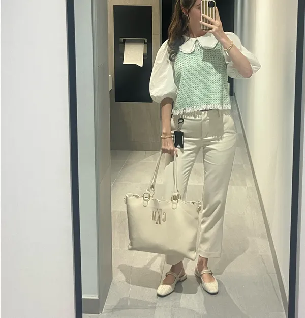 ZARA Peter Pan Collar Top - Image 6