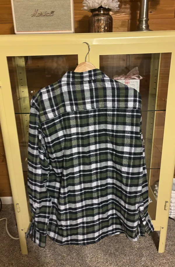 Mens Jackson Hole Flannel Green Size L - Image 2