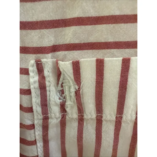 Abercrombie & Fitch Womens Sz XS White Red Stripe Pullover Button Front Shirt - Image 4