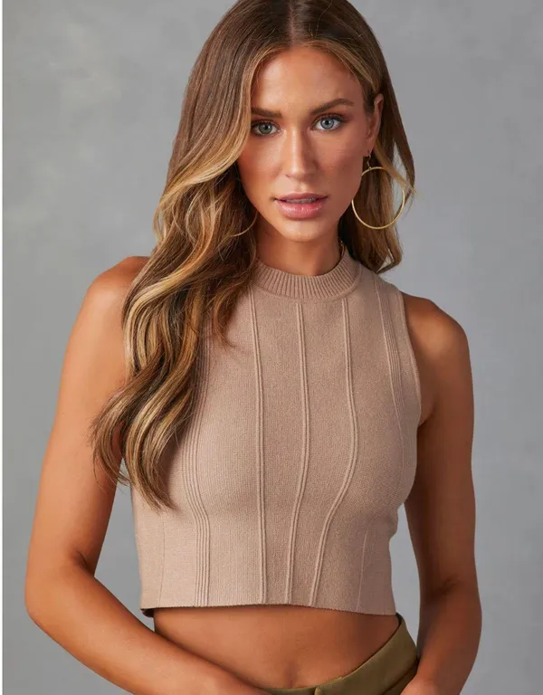 Vici Ribbed Crop Tank Top - Image 12
