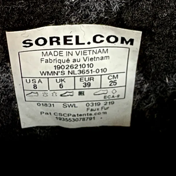 EUC Sorel Leather Whistler Tall Boots Black Size 8 - Image 8