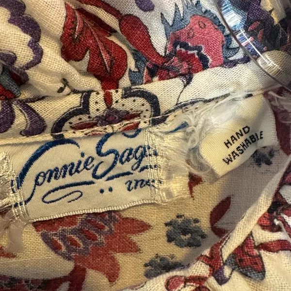 1970s Connie Sage Floral Prairie Empire Waist Maxi Dress Balloon Sleeves XS/S - Image 14