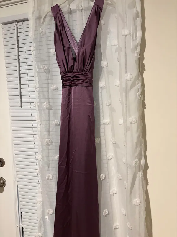 Azazie Dress Bridesmaid Plum - Image 3