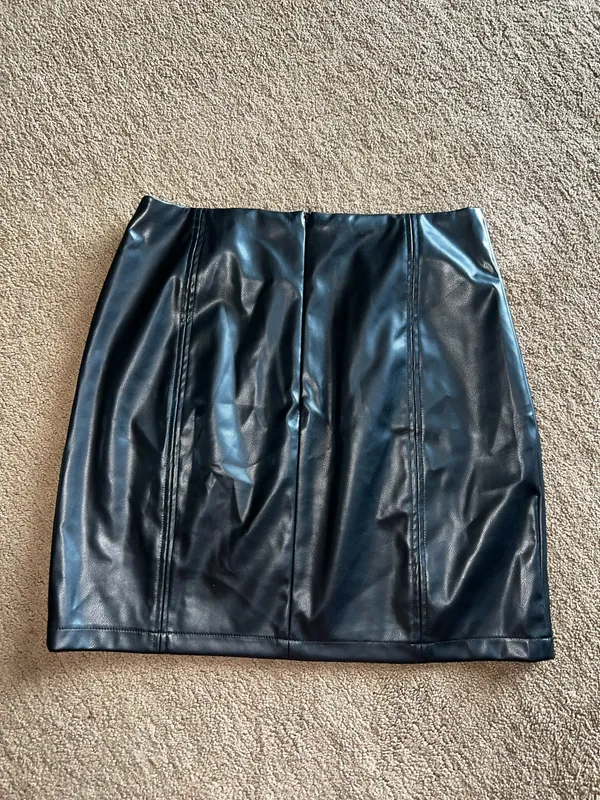 Faux Leather Mini Skirt - Image 2