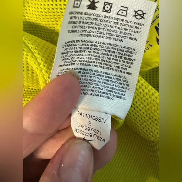 Nike “Windrunner” y2k rain‎ jacket – neon yellow, Small - Image 9