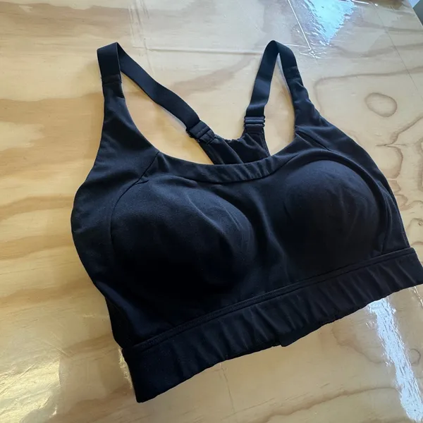 Gymshark Medium Support Sports Bra Black Molded Cups Racerback Small GLSB4722-BK - Image 3