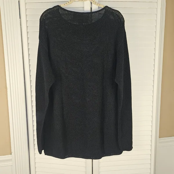 Harley Davidson Womens Black Embroidered Knit Logo‎ Sweater Medium - Image 2