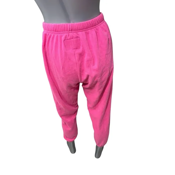 Katie J NYC Dylan Sweatpants Pink Tart Raspberry Large Joggers Casual Barbie - Image 2