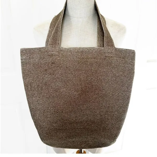Eric Javits New York Squishee Tote Bag Tan - Image 3