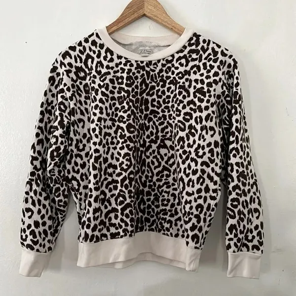 J. Crew Leopard Sweatshirt EUC - Image 2