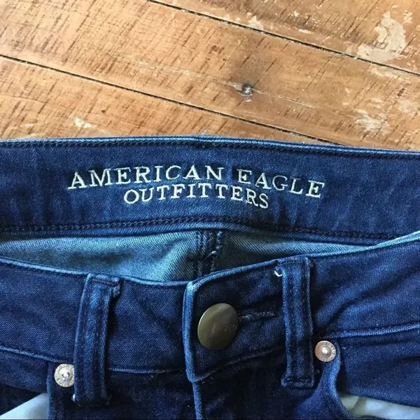 American Eagle dark wash stretchy skinny jeans - Image 2