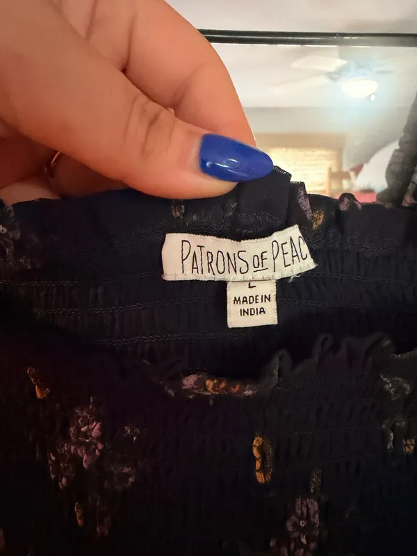 Patrons of Peace Navy Floral Maxi Dress - Image 3