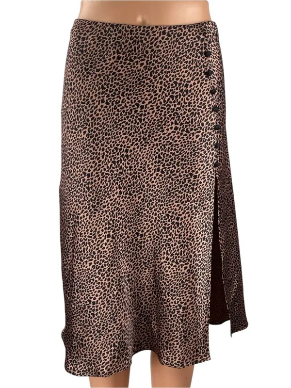 Victoria’s Secret Satin Animal Print Slip Skirt Bias Cut - Image 2