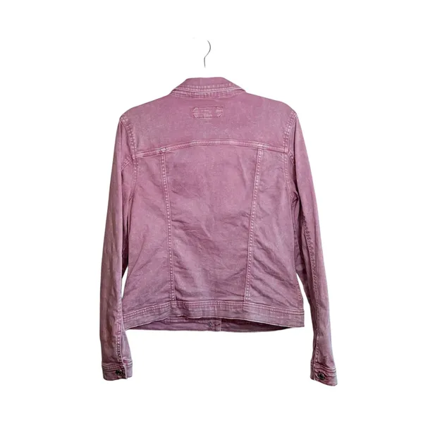 Maurices Blush Pink Denim Jacket Collared Button Front - Image 6