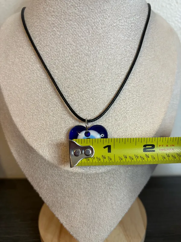 Handmade Heart Evil Eye Necklace - Image 7