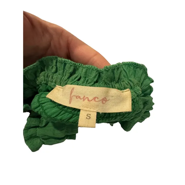 Fanco‎ Green Maxi Dress Green Smocked Tiered Small Sleeveless Ruffle Summer - Image 8