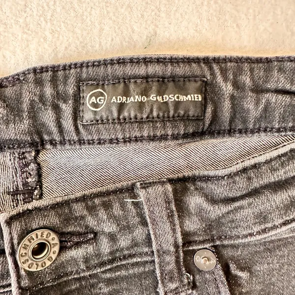 AG Adriano Goldschmied Women's Jeans Size 31 Black Denim Stretch skinny Pants - Image 7
