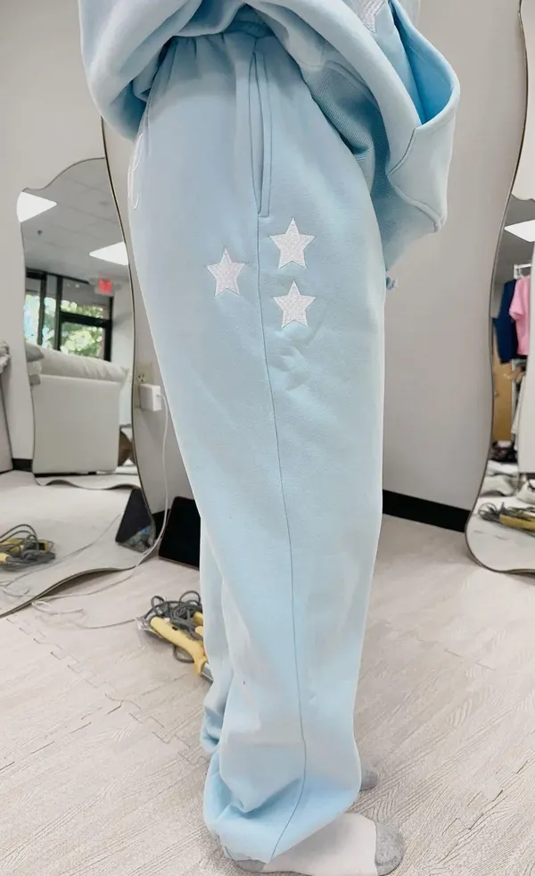 Sunkissed Coconut Powder Blue Sweatpants - Image 2