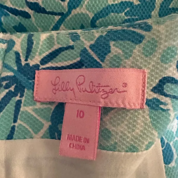 Lilly Pulitzer Womens Size 10 Pleated Bow Cotton Skirt Tropical Coastal Beach - Image 7