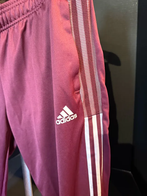 Adidas Women’s retro track sweatpants (wine) size medium - Image 2