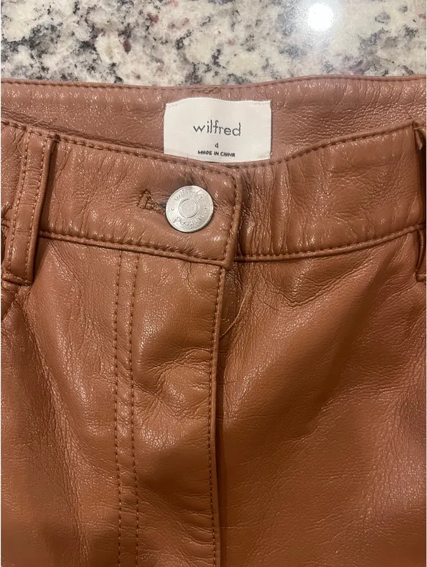 Wilfred Aritzia Faux Leather Pants - Image 2