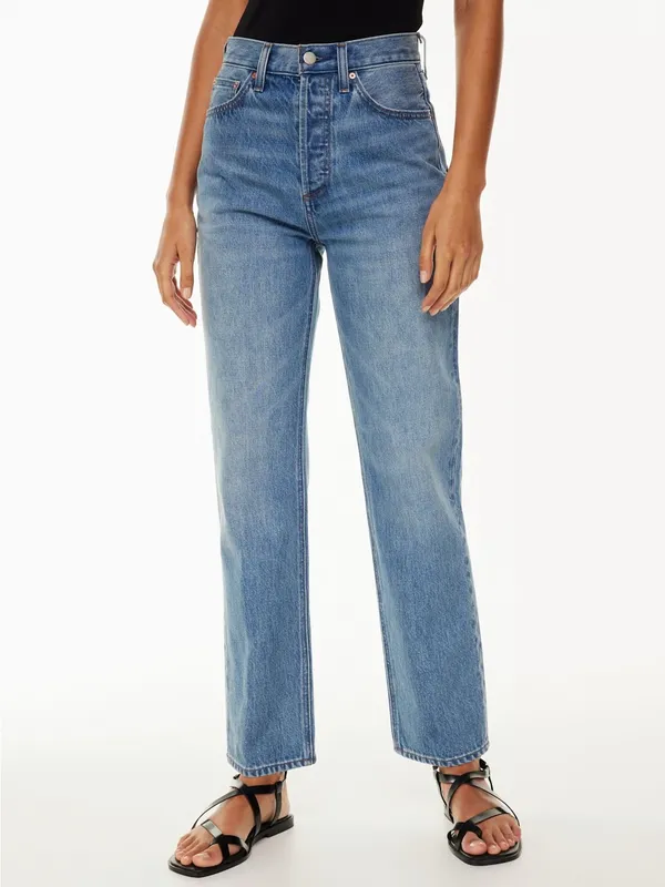 Aritzia Denim Forum Joni High Rise Loose Wide Leg Jeans Size 25 Medium Wash 26L - Image 2
