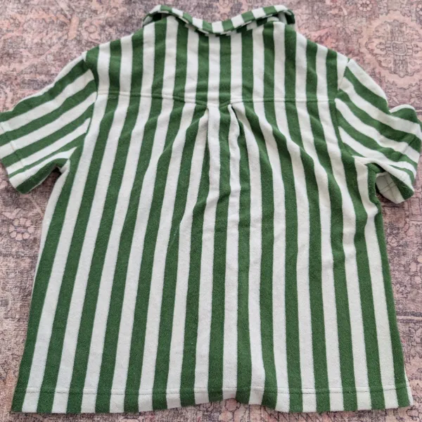 Alice Pearl Brooklyn Weekend‎ Top in Green Stripe Size Large Womans - Image 3