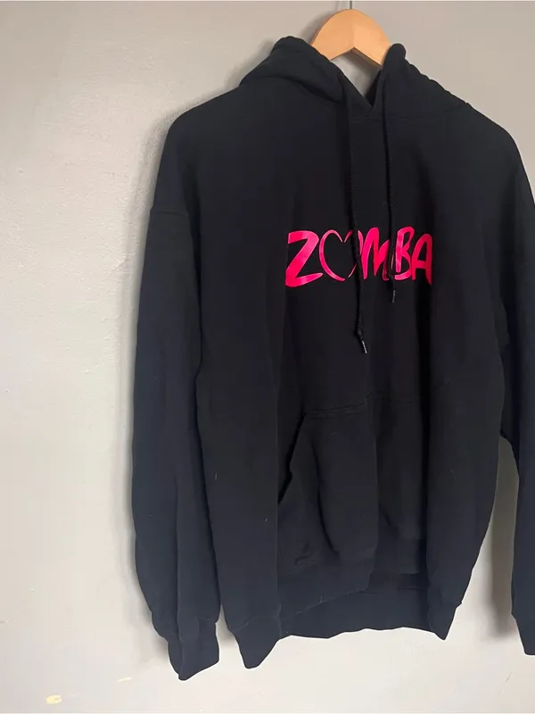 Zumba Fitness Women's Black Hoodie with Pink Logo - Image 5