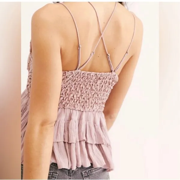 Free People Adella Cami in Dusty Mauve‎ NWT Sz L - Image 10
