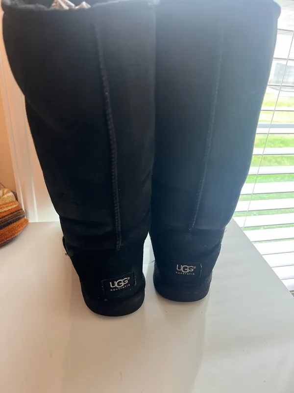 Black UGG Boots Women’s Suede Australia Sheepskin - Image 2