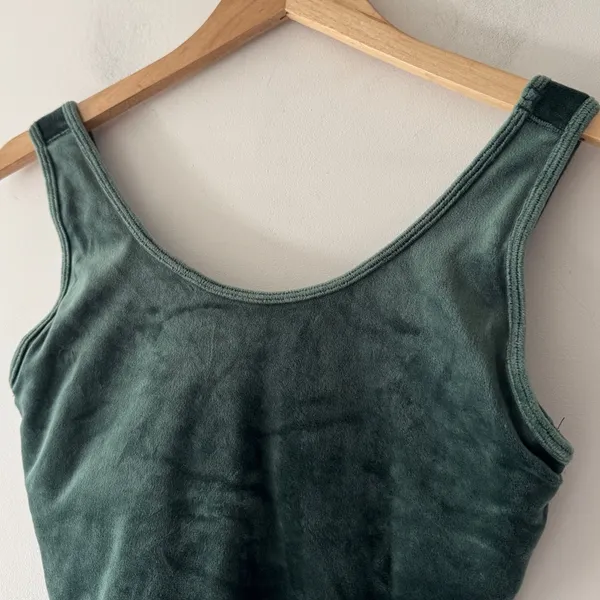 Aerie‎ Green Velvet Recharge Least Support Bralette Crop Top - Image 2