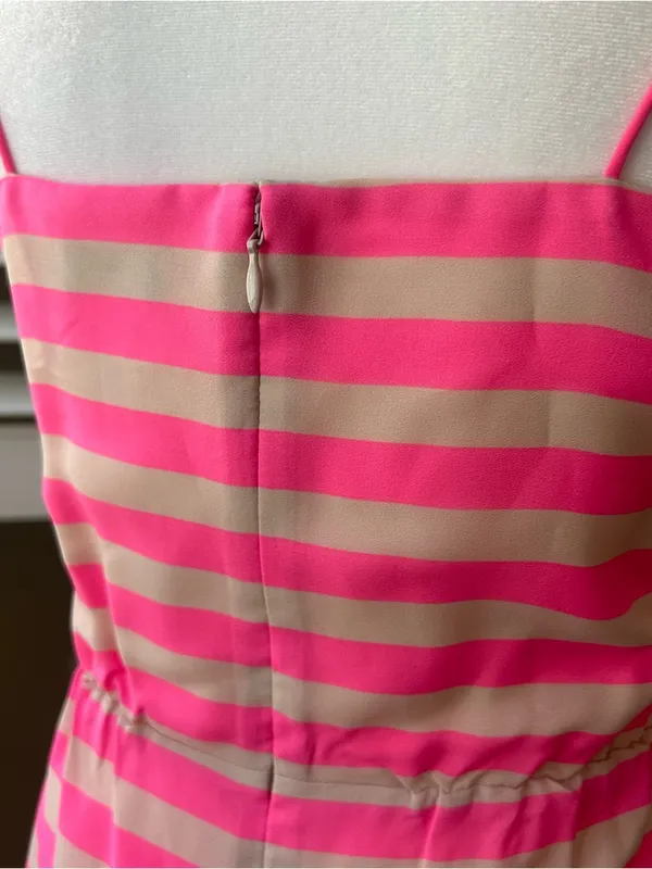 J.Crew pink beige horizontal striped Y2K preppy Barbiecore Ivy League NWT size 0 - Image 6