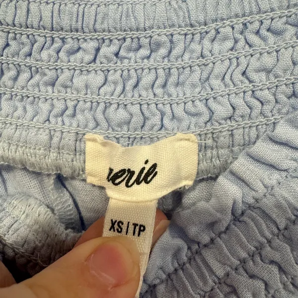 Light Blue Women's Aerie‎ linen type shorts - Image 2