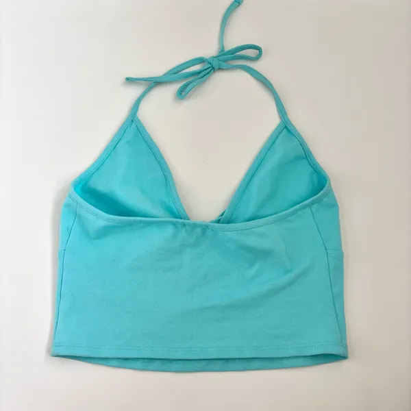 Garage Aqua Blue Halter Top - Image 3