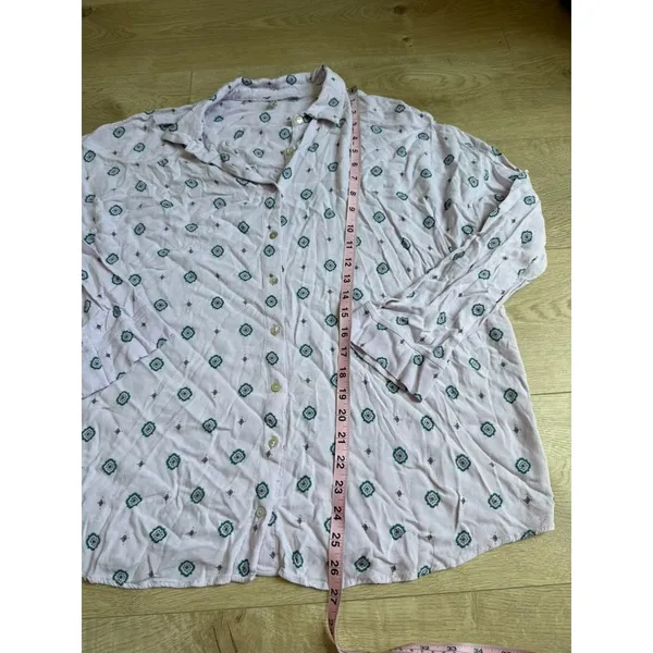EUC Intimately Free People Lilac Womens Oversized Button Up Shirt XS Long Sleeve - Image 5