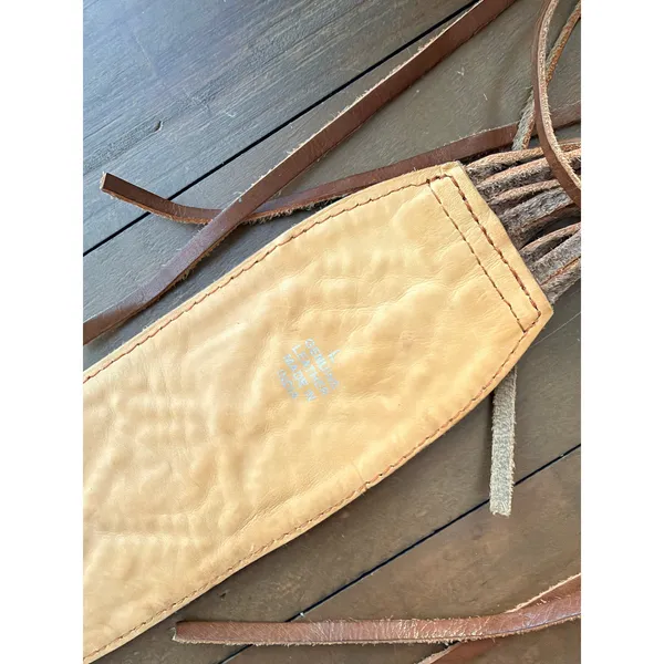 Express Bohemian Leather Wrap Belt Large - Image 4