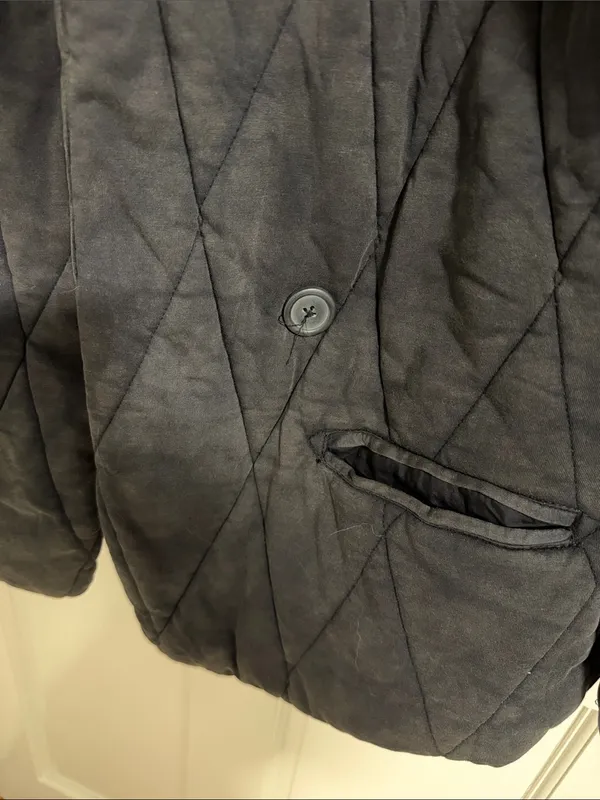 Free People Quilted Shawl Collar Jacket - Black - Image 4
