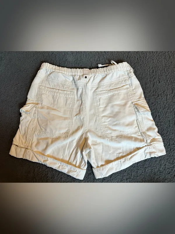 Free People Frankie Drawstring Shorts in Morning Oat, Size Large - Image 4