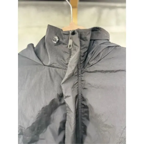 ALO Yoga Crinkle On The Move Black Trench Coat Womens Unisex Size XXL - Image 3