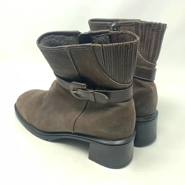 Blondo Brown‎ Waterproof Buckle Accent Chelsea Heel Boots Size US 8.5 - Image 8