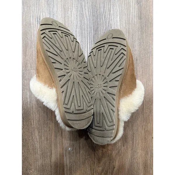 UGG Disquette Women's Chestnut Suede Shearling Slippers Size‎ 9 - Image 6