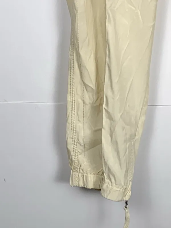 Marrakech Silky Jogger Pants Large Cream Lightweight Relaxed Pull On - Image 12
