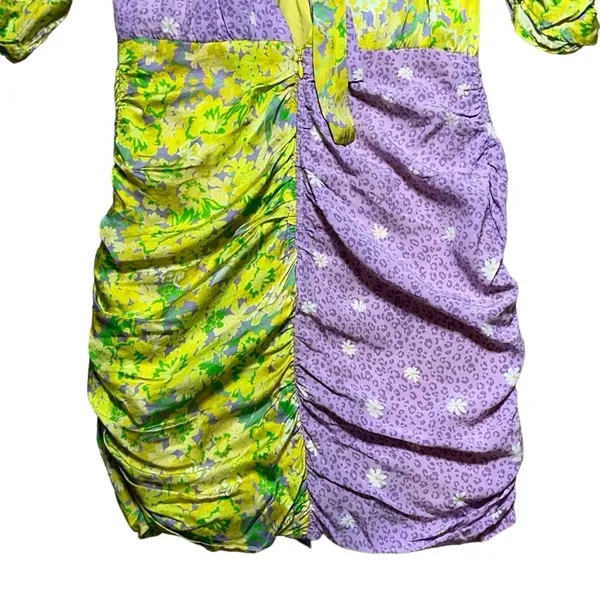For Love & Lemons Dubois Mixed Print Freedom Floral Mini Dress US S - Image 9