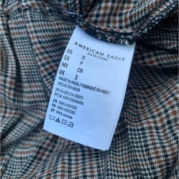 American Eagle Plaid Button Down Midi Skirt - Image 8