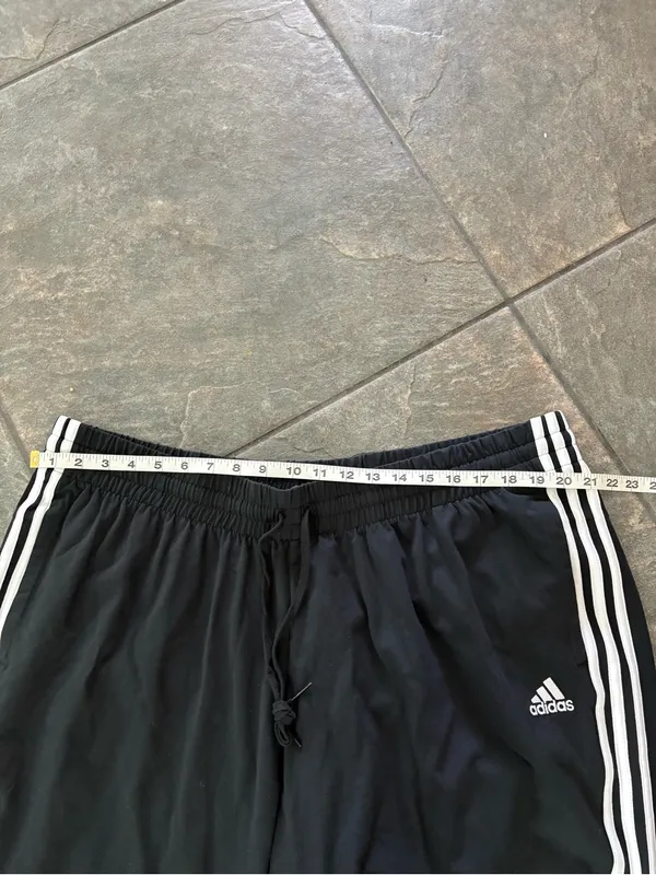 Adidas Women’s Black White Striped Joggers 3X NEW - Image 2