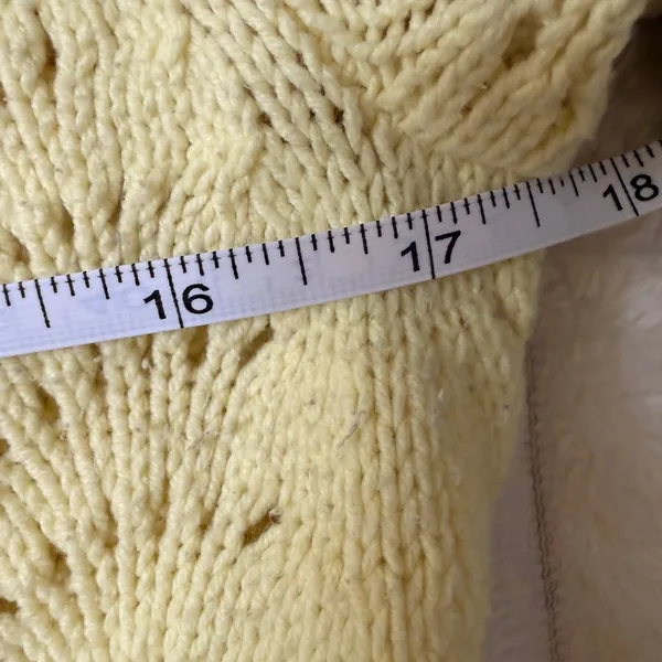 J. Jill Butter Yellow Pointelle Cardigan Small Soft‎ Girl Coastal Grandma - Image 6