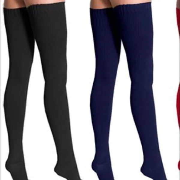 New American Apparel Black Thigh High Socks vintage original tall Y2K 2000s rare - Image 2