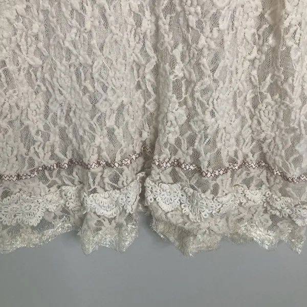 Gimmicks by BKE Y2K Buckle Womens Top Sheer Lace Front Back Beaded Embroider Size L - Image 15