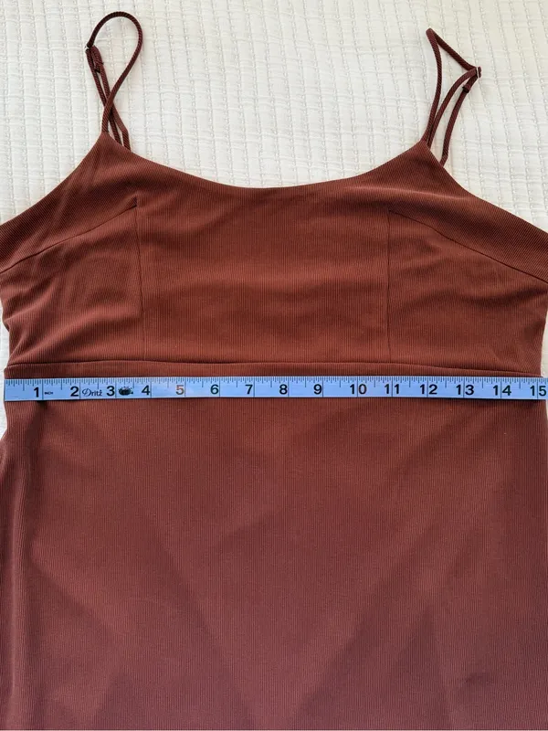 wild fable Chocolate Brown Maxi Dress with Side Slit NWT Size Medium - Image 10